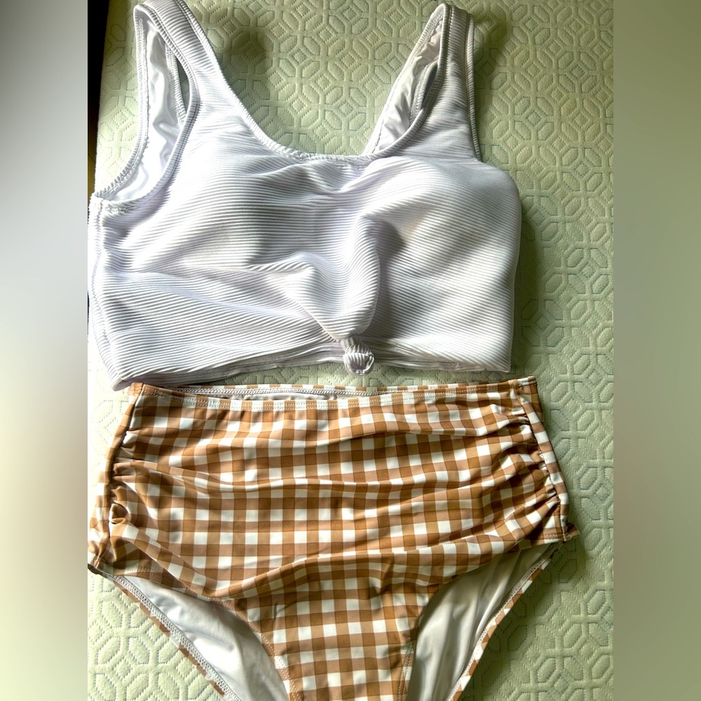 NWOT Coral Reef Two Piece Swimsuit, Our Faux Farmhouse bottoms